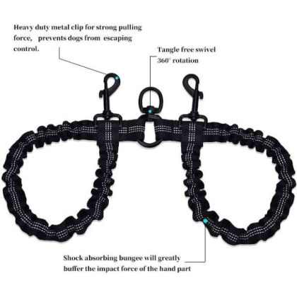 Black - Dual Bungee Leash Add-On