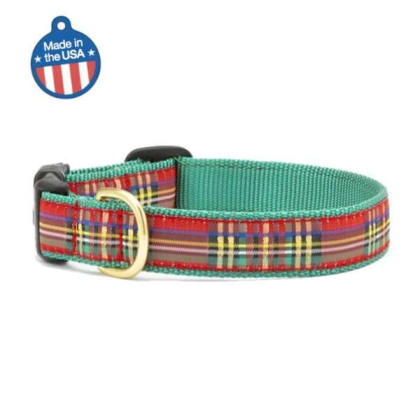 Christmas Sparkle - Christmas Sparkle Plaid Collar or Leash - Large