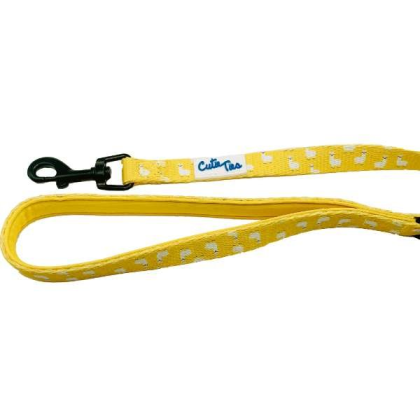 Llama Yellow - Cutie Ties Fun Design Dog Leash - Large