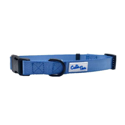 Blue - Cutie Ties Fun Design Dog Collar - Medium