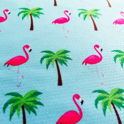 Flamingo Miami Vice - Cutie Ties Tie On Dog Bandana - Large