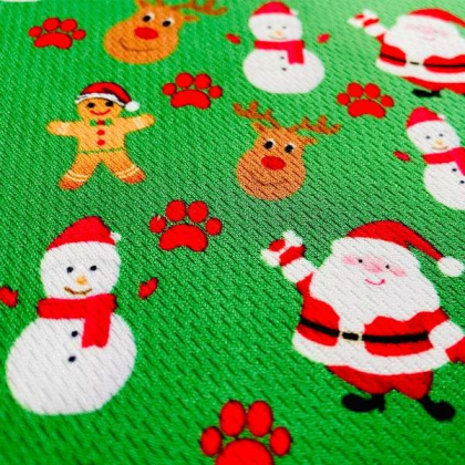 Christmas Festive Green - Cutie Ties Tie On Dog Bandana - Large