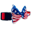 USA - Cutie Ties Dog Bow Tie - One Size