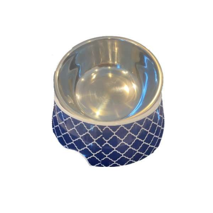 Modern Navy - Cutie Ties Dog Bowl - Medium