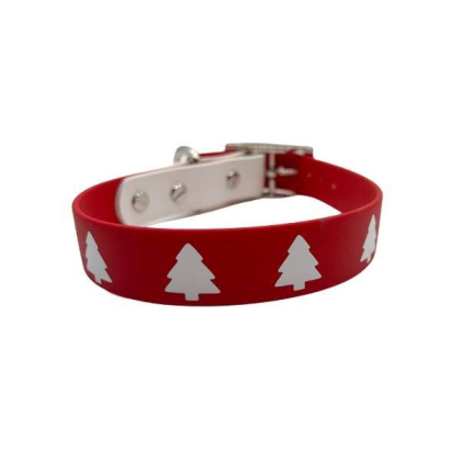 Christmas Tree  - Biothane Buckle Dog Collar - Large 15-17 inches