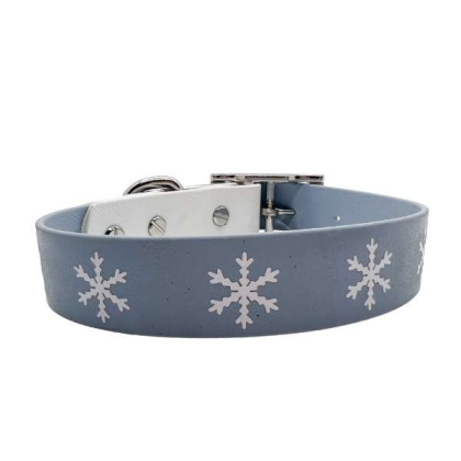 Snowflake - Biothane Buckle Dog Collar - Large 15-17 inches