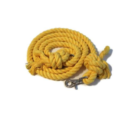 Yellow  - Knotted Rope Dog Leash - 4 ft