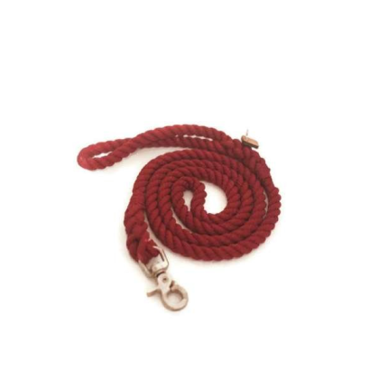 Burgundy  - Rope Dog Leash - 4 ft