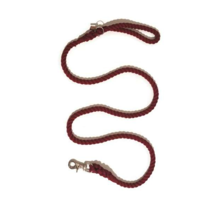 Burgundy  - Rope Dog Leash - 5 ft