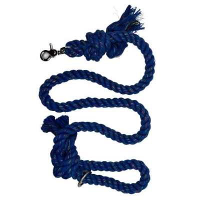 Blue - Sparkle Rope Dog Leash - 5 ft