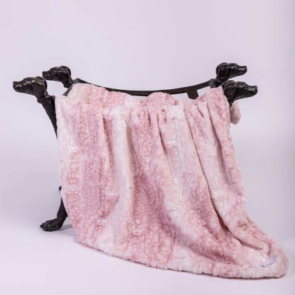 Pink Fawn - Cashmere Dog Blanket - Large