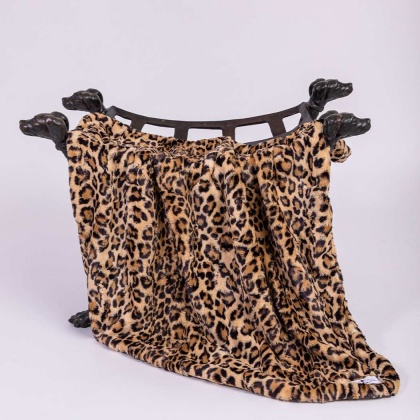 Leopard - Cashmere Dog Blanket - Small