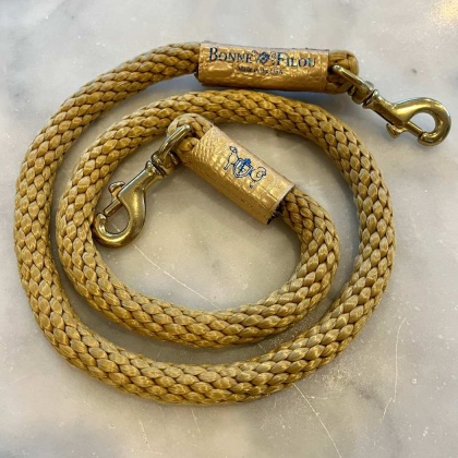 Tan w/ Champagne Leather Sleeve - Rope Leash