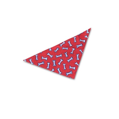 Red with Bones - Dog Bandana - Small - 20\