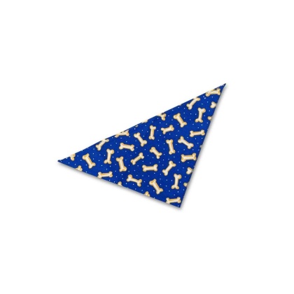 Blue with Bones - Dog Bandana - Small - 20\