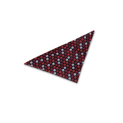 Red/White Paw Print - Dog Bandana - Large - 28\