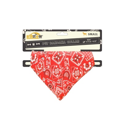 Red - Western Themed Pet Bandana Collars - Extra Small