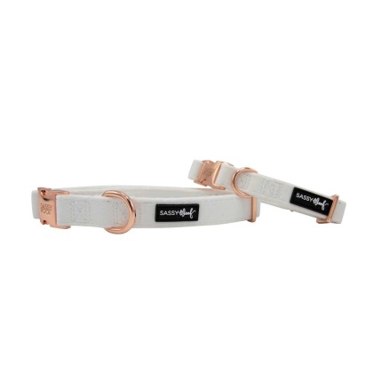 I Do, Too (White) - Sassy Woof Dog Collars - Large