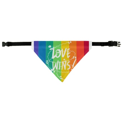 Dog Bandana - Love Wins Pet Bandana -