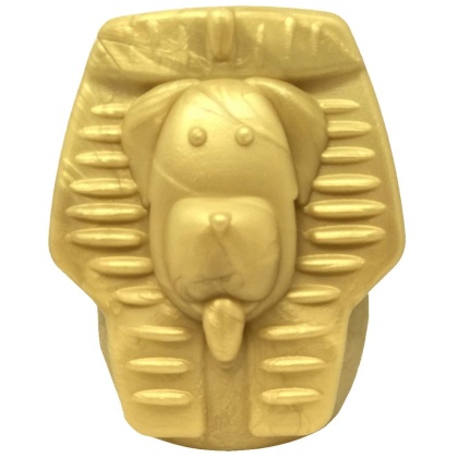 Gold - MKB Doggie Pharaoh Durable Chew Toy & Treat Dispenser  - Medium