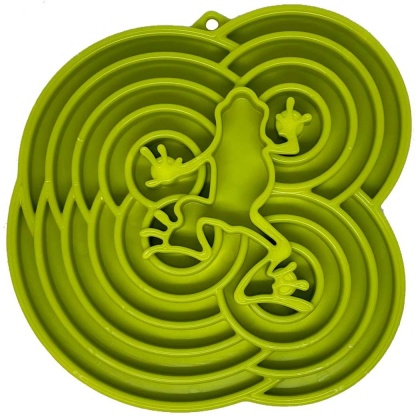 Green  - Water Frog Design eTray Enrichment Tray for Dogs