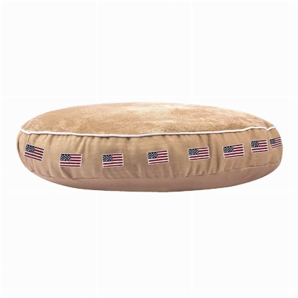 Safari - Halo American Flag Round Dog Bed - M