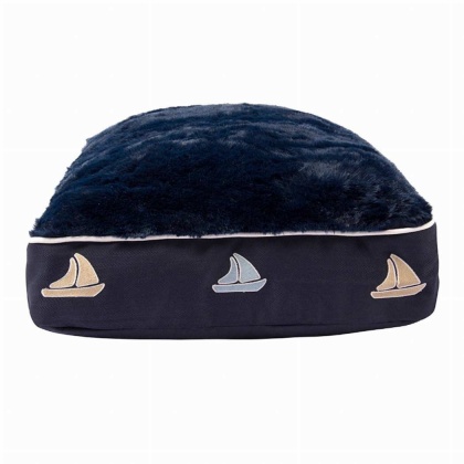 EC Navy - Halo Sailboat Rectangular Dog Bed - S