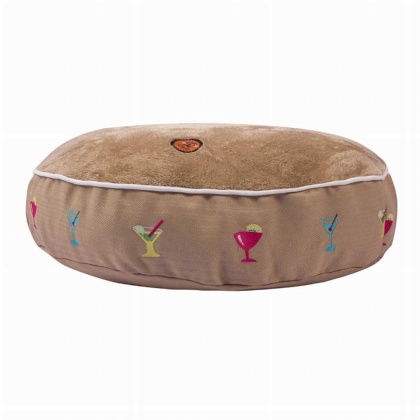 Safari - Halo Round Martinis Dog Bed - L