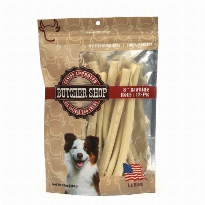 12 Pk 8 Inch Natural Rawhide