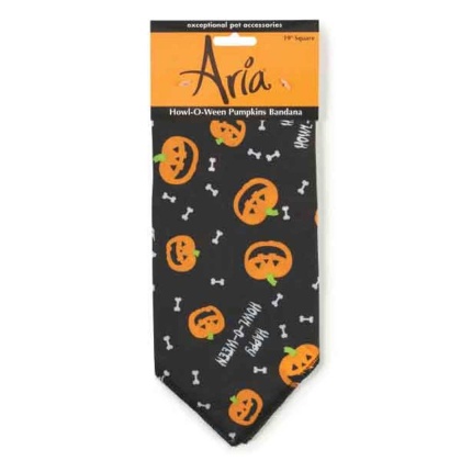 Black - AR Howl-O-Ween Pumpkins Bandana Blk