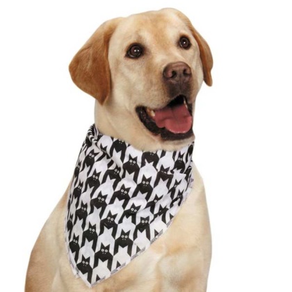 White/Black - AR Houndstooth Bat Bandana Wht/Blk