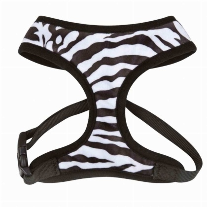 Zebra - CC Plush Print Harness L Zebra - Large