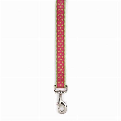 Pink - CC Polka Dot Lead 4Ftx5/8In Pnk - 4ftx5/8in