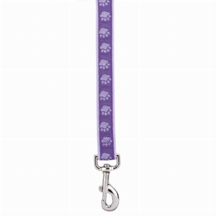 Purple - CC TwoTone Pawprint Lead 4Ftx5/8In Pur - 4ftx5/8in