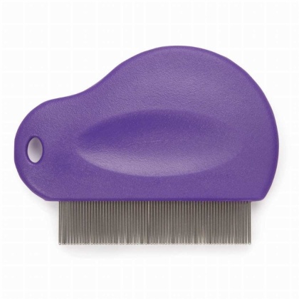 Purple - MG Contoured Grip Flea Comb Pur