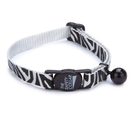 Zebra - MT AnimalPrint Cat Collar 8-12In Zebra - 8-12in