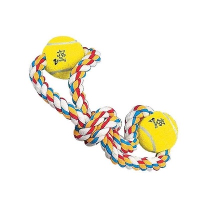 ZA Rope Tennis Ball 15In Fig 8 2Bls