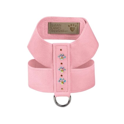 Puppy Pink - Susan Lanci Designs Crystal Paws Tinkie Harness - Large