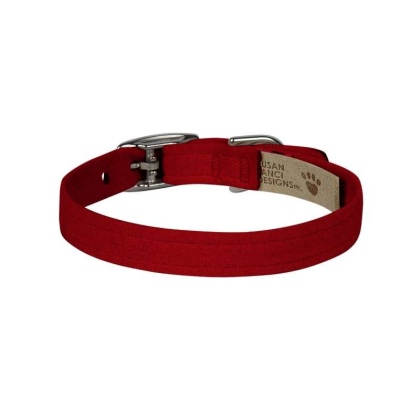 Red - Susan Lanci Designs Plain Collar - Small