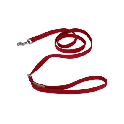 Red - Susan Lanci Designs Plain Leash - 4 FT