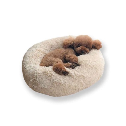 Beige - Donut Dog Bed - Large