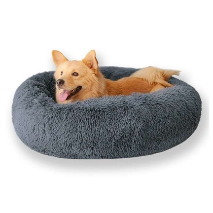 Light Grey - Donut Dog Bed - Large