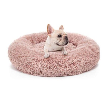 Black and Grey - Donut Dog Bed - Large