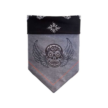 Grey Skull - Reversible Sport Bandanas  - Large