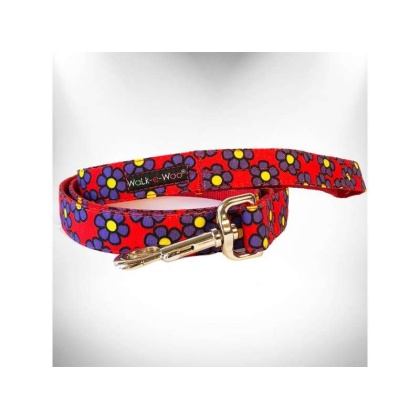 Purple  - Daisies Dog Leash - REGULAR 1\