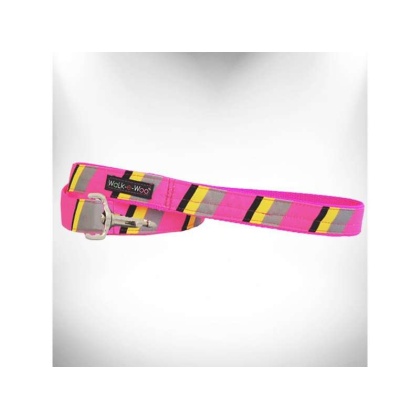 Pink/Grey  - Stripes Dog Leash - REGULAR 1\