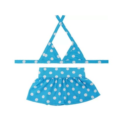 Blue Polka Dot - Bark Fifth Ave. Bikini Set - Small