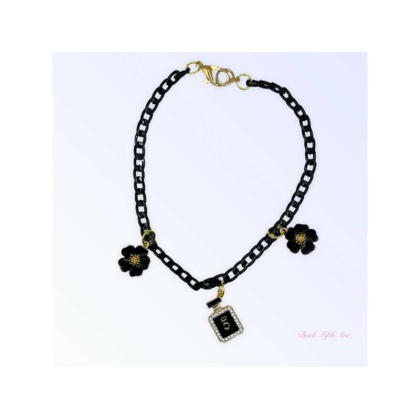 Black & Gold NO. 5 - 3 Charm Necklace - Small