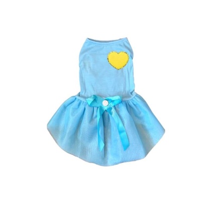 YELLOW HEART - Chenille Heart Dress - X Small