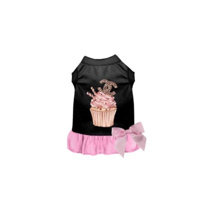 BLACK WITH PINK BOTTOM - Chewnel Cupcake Dress - Medium